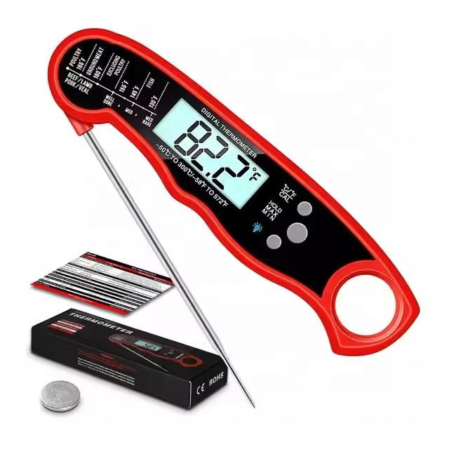 Waterproof Folding Digital Instant Read BBQ Cooking Grilling Meat Thermometer for Food