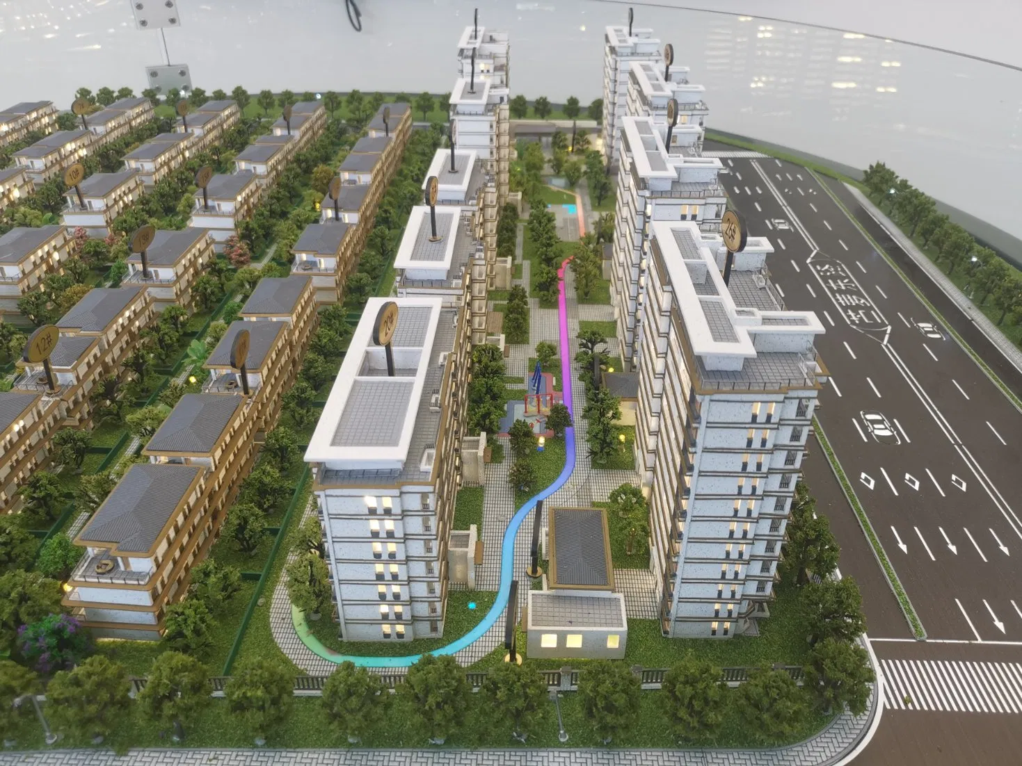 3D Lighting Modern Customized Industrial Park Building Model Making