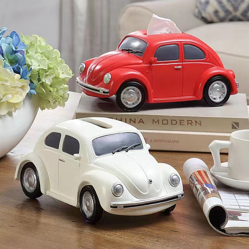 Custom Box Tissue Home Tabletop Resin Car Shape Tissue Box