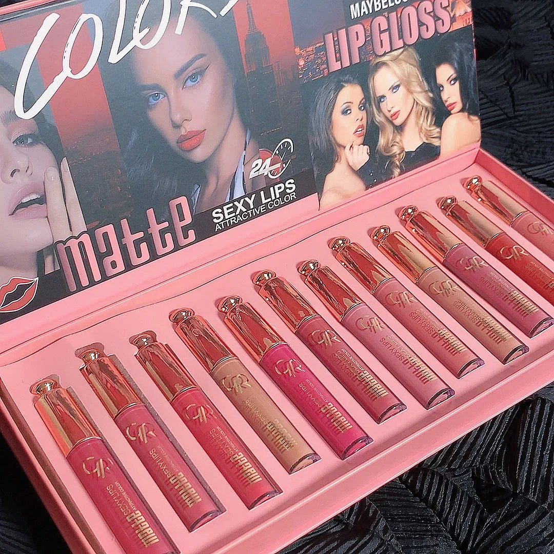 Gr12 Velour Matte Mist Finish Lip Gloss with Durable Lipstick Lip Gloss