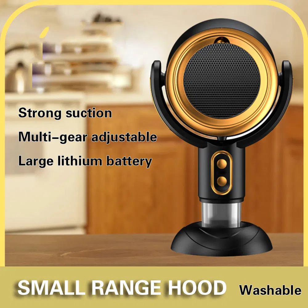 Wireless Desktop Portable Range Hood Removable Oil Storage Tank 3ooomah Lithium Battery
