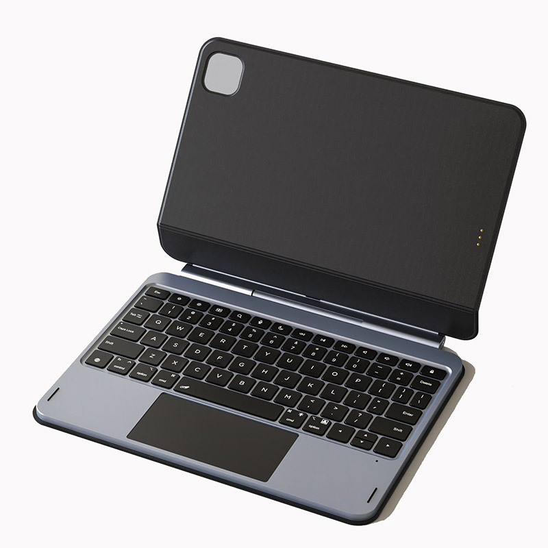 iPad Tablet Keyboard Case, with P&P Instant Charging & Pairing Non-Detachable Pivot Magnetic Case, Trackpad & Backlit Wireless Keyboard for 11~13 Inch iPad