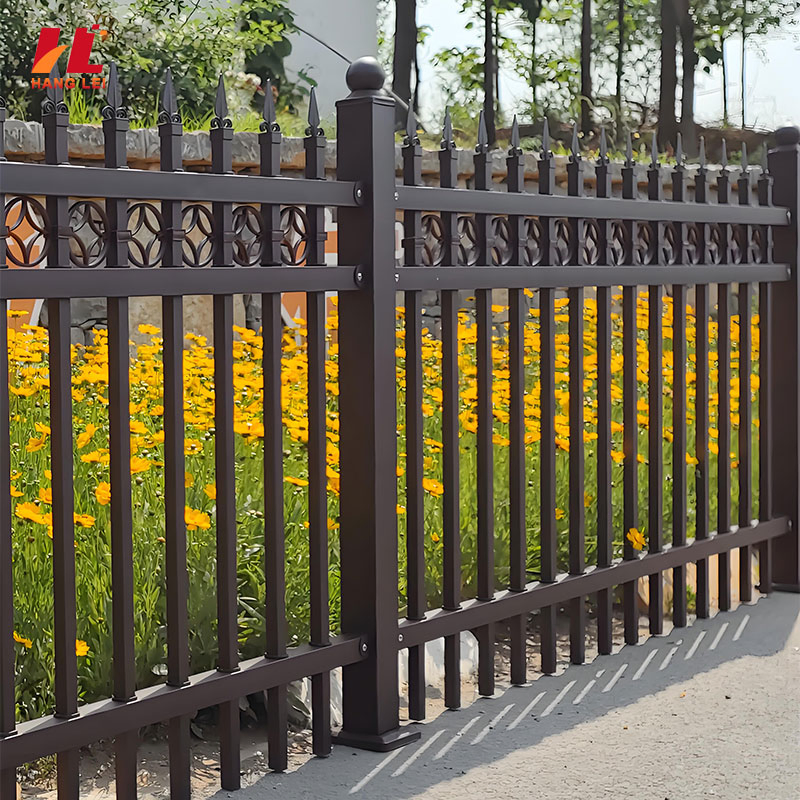 High Safety Dependable Zinc Steel Iron Fence Panels for House Outdoor Garden Farm Security Construction