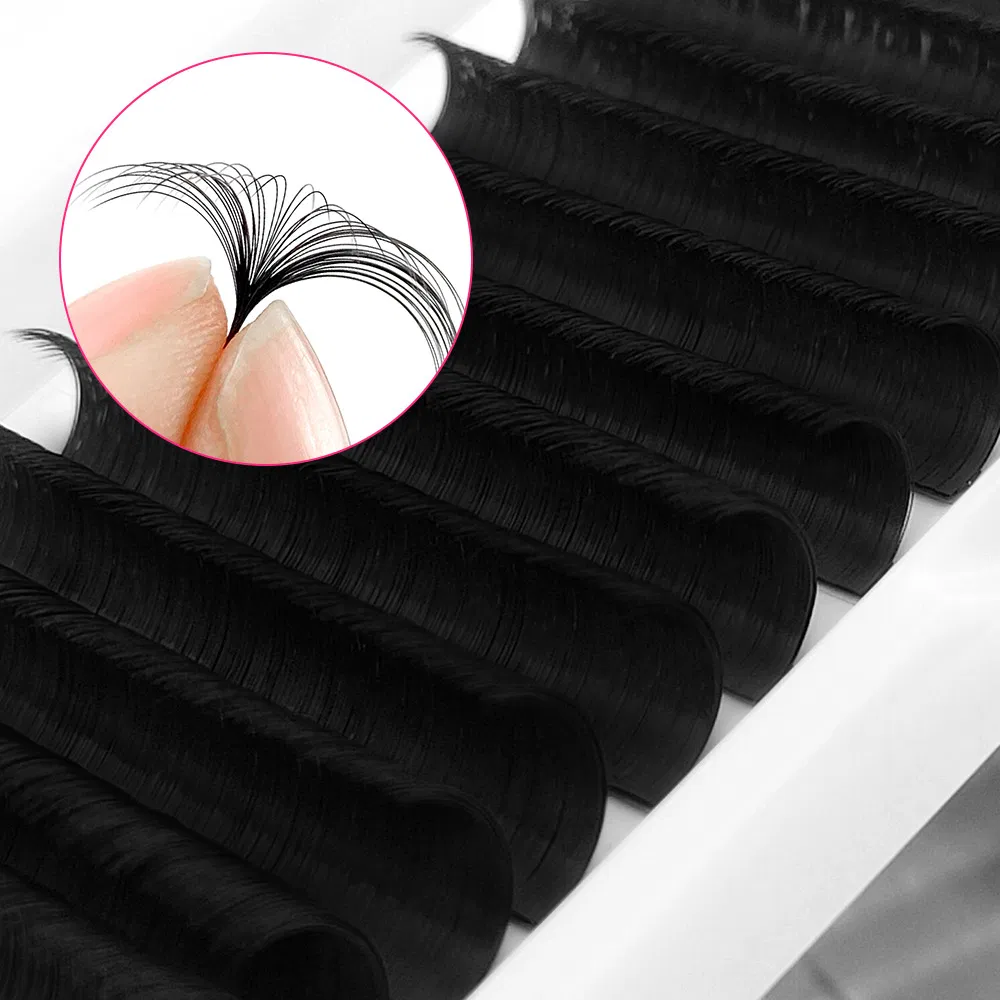 8d 10d 20d Pre Made Lash Fans Trays Long Short Stem Eyelashes