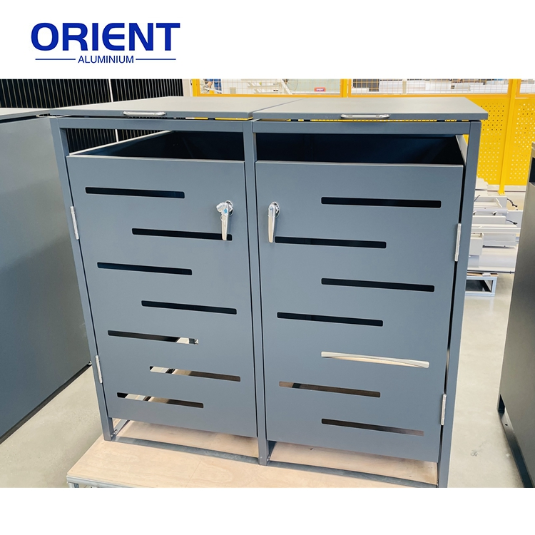 Powder Coated Outdoor Trash Can Storage Garage Bin Cover