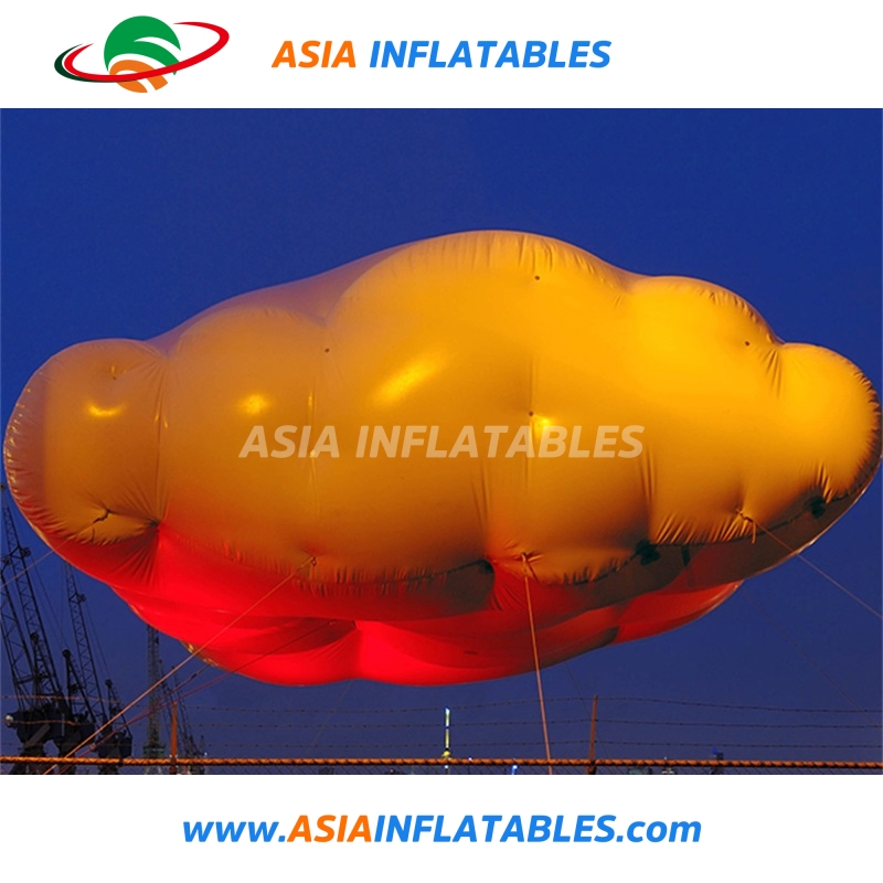 Cloud Shape Self Inflating PVC Flying Cloud, Advertising Custom Logo Inflatable Cloud