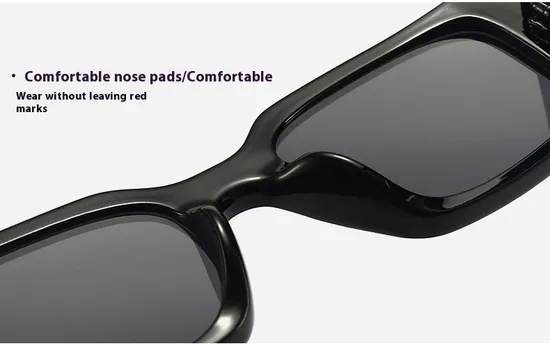 Bulk Buy Retro Small Rectangle White Yellow Frame Custom Logo Sunglasses