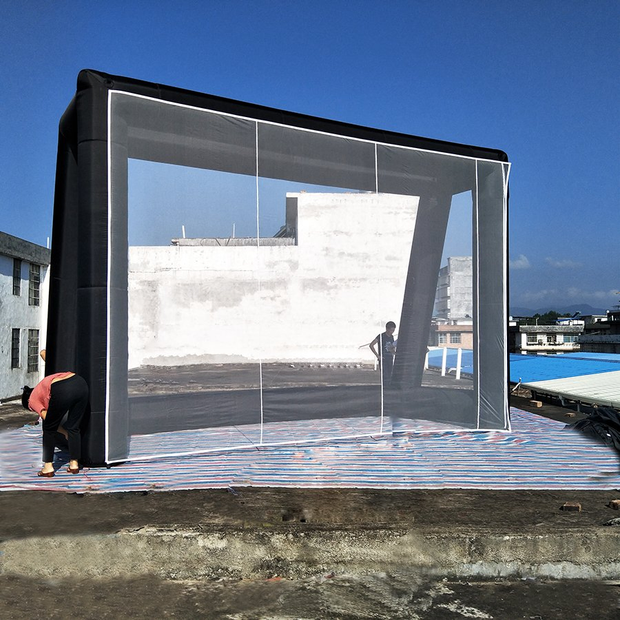 Inflatable Movie Screen Outdoor Projector Screen with Air Blower for Backyard Movie Night, Theme Parties, Celebrations