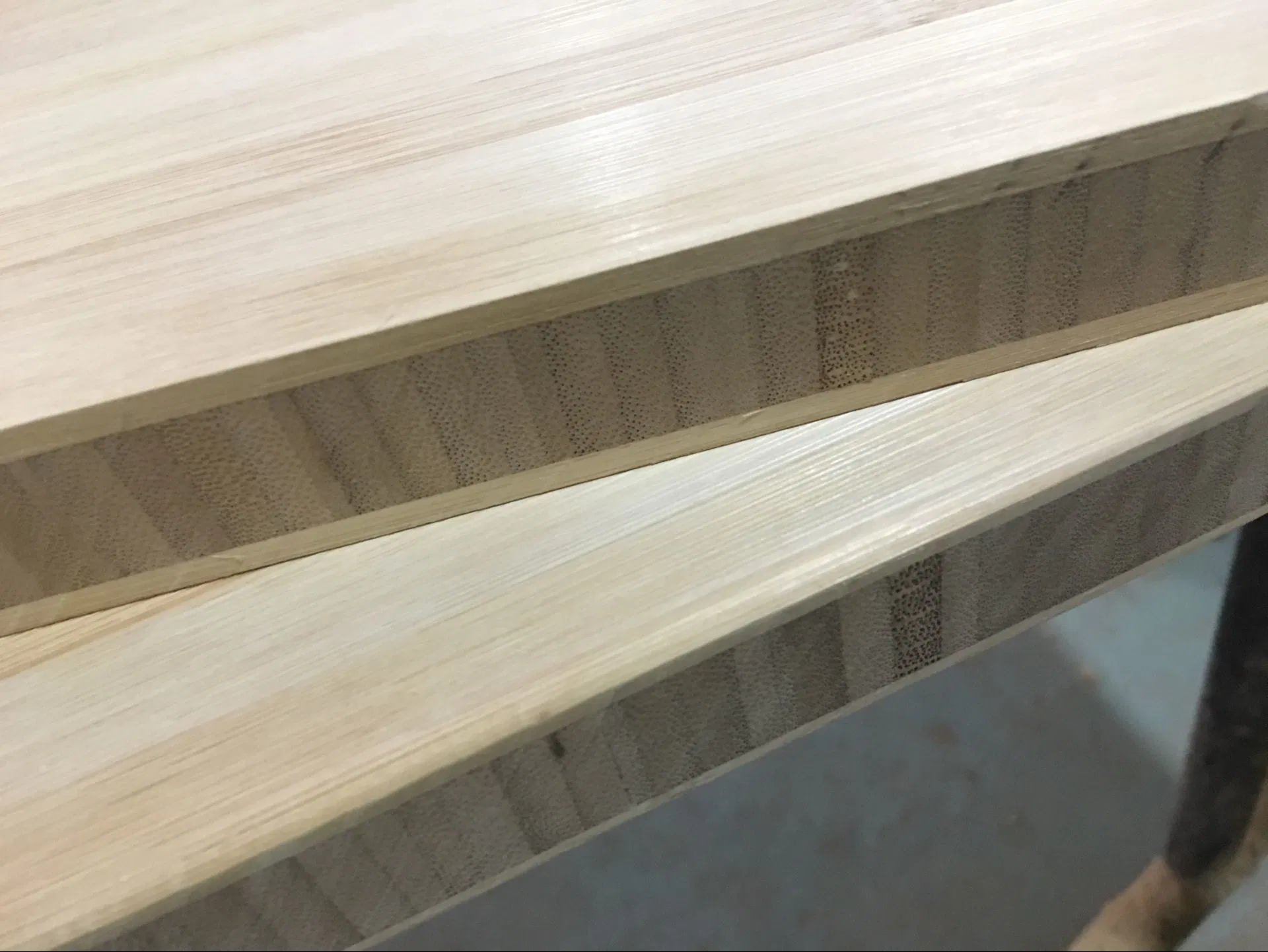 Bamboo Board with Cross Vertical and Horizontal of Light Carbonized