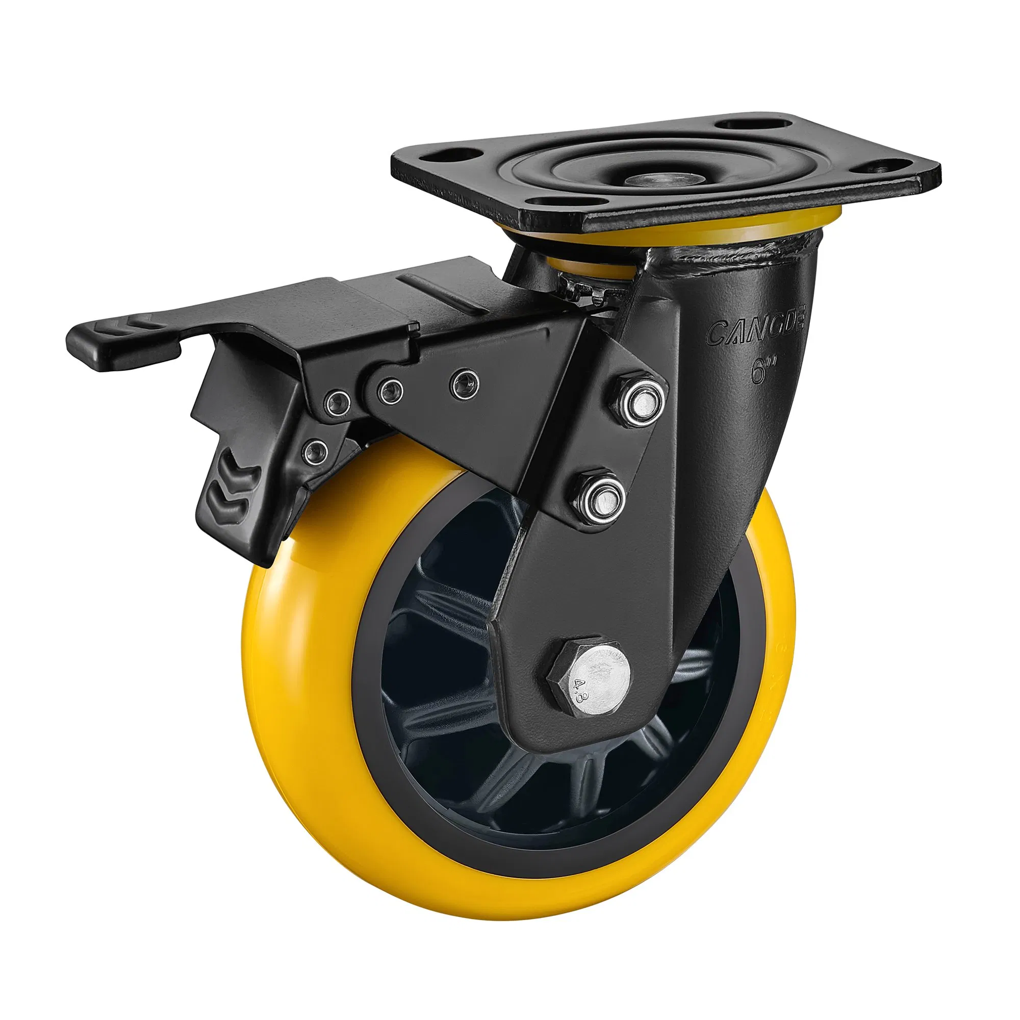 Industrial Polyurethane Casters 100-200mm Diameter 50mm Wheel Width Silent & Durable