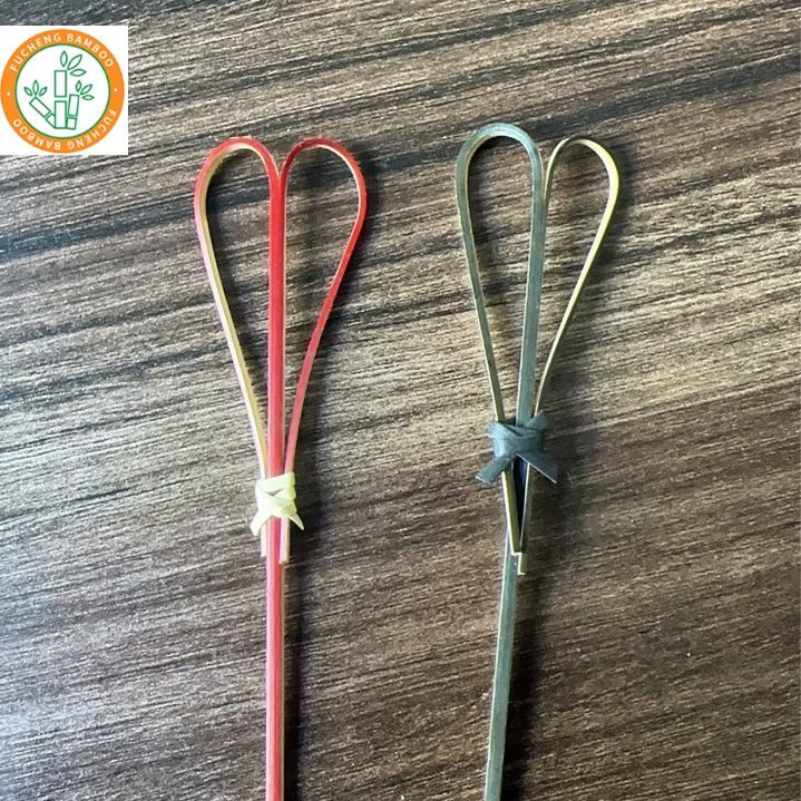 Personalized Packaging Bamboo Knot Picks - Eco - Friendly Disposable Bamboo Cocktail Picks