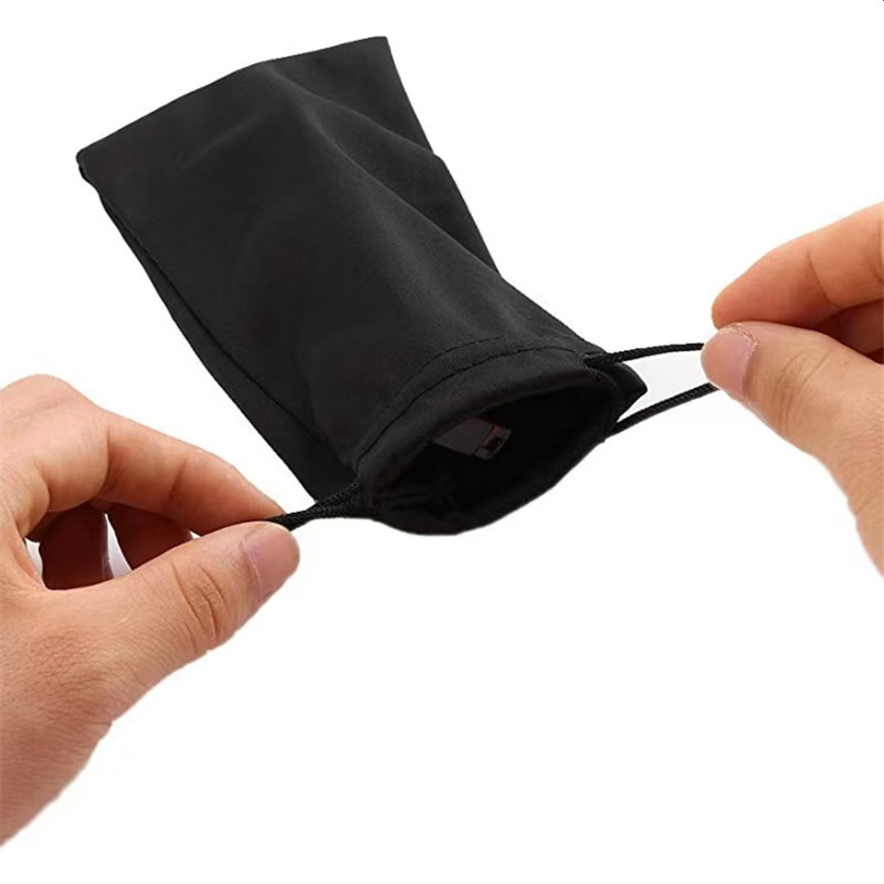 Custom Logo Wholesale Microfiber Eyewear Drawstring Bags High Quality Sunglasses Pouch Packaging Bag Cloth Eyewear Eyeglasses Pouch