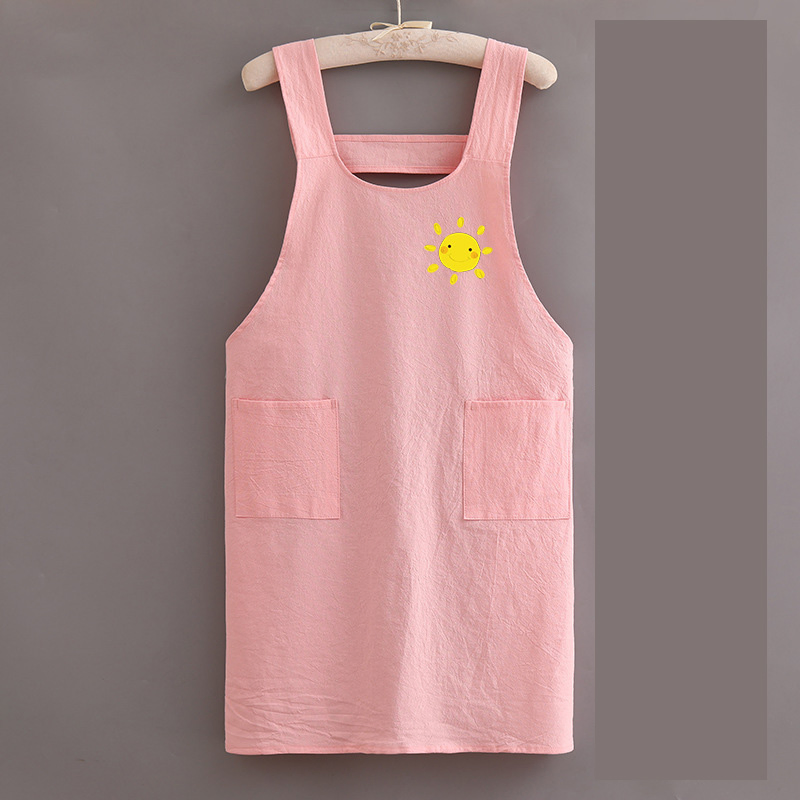 Custom Logo Canvas Chef Cotton Unisex Uniform Cooking Kitchen Salon Barber Aprons Commercial Cafe Restaurant Work Waitress Apron