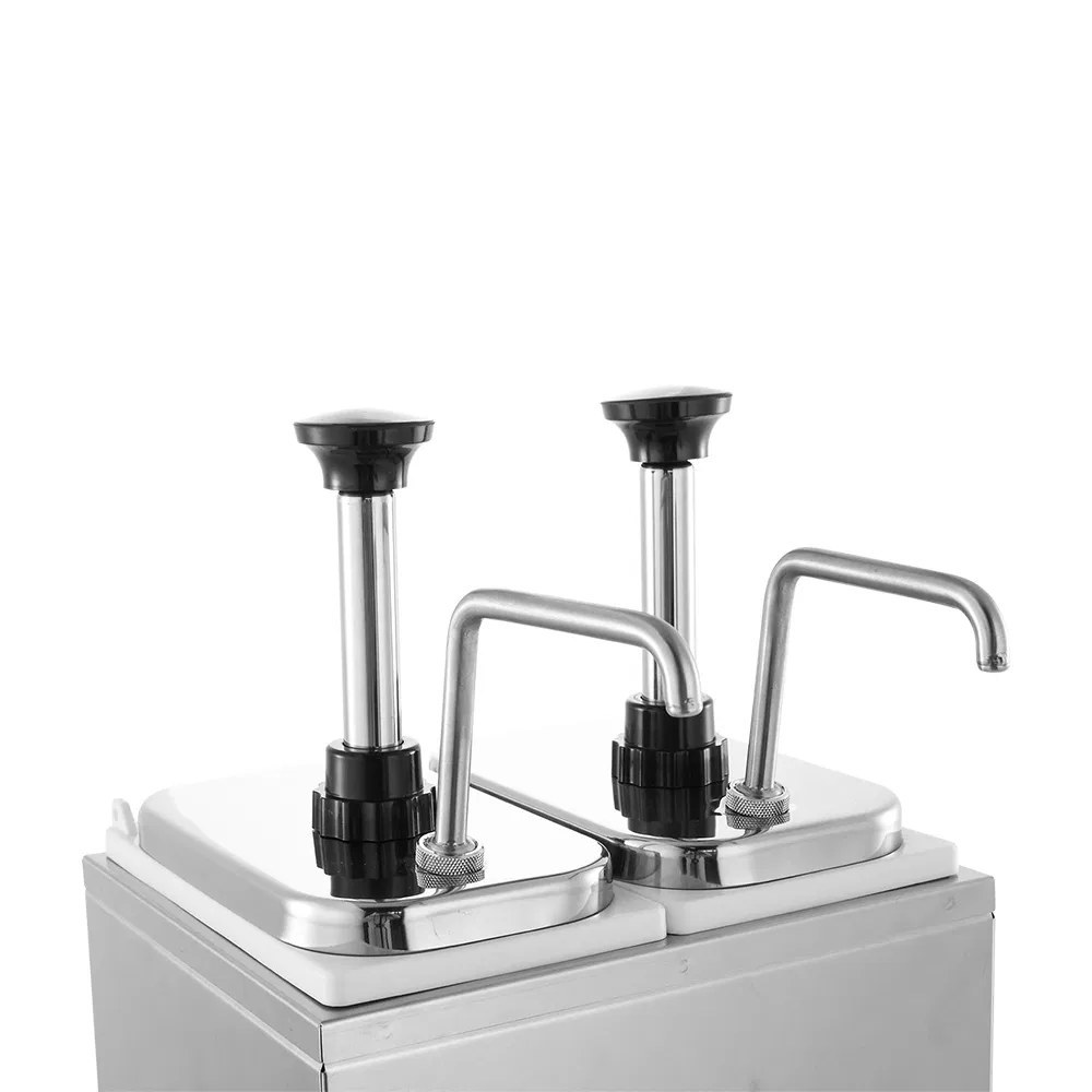 Wholesale Factory Stainless Steel Restaurant Buffet Display 3L Sauce Condiment Pump Dispenser