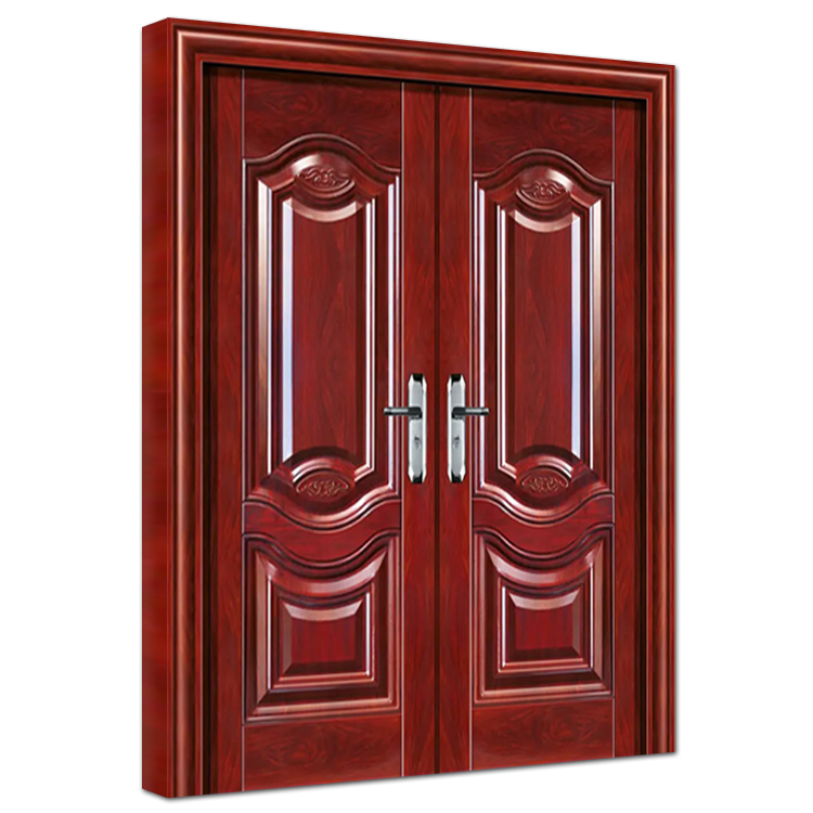 Металлическая входная дверь Modern Home, стальная, двойная