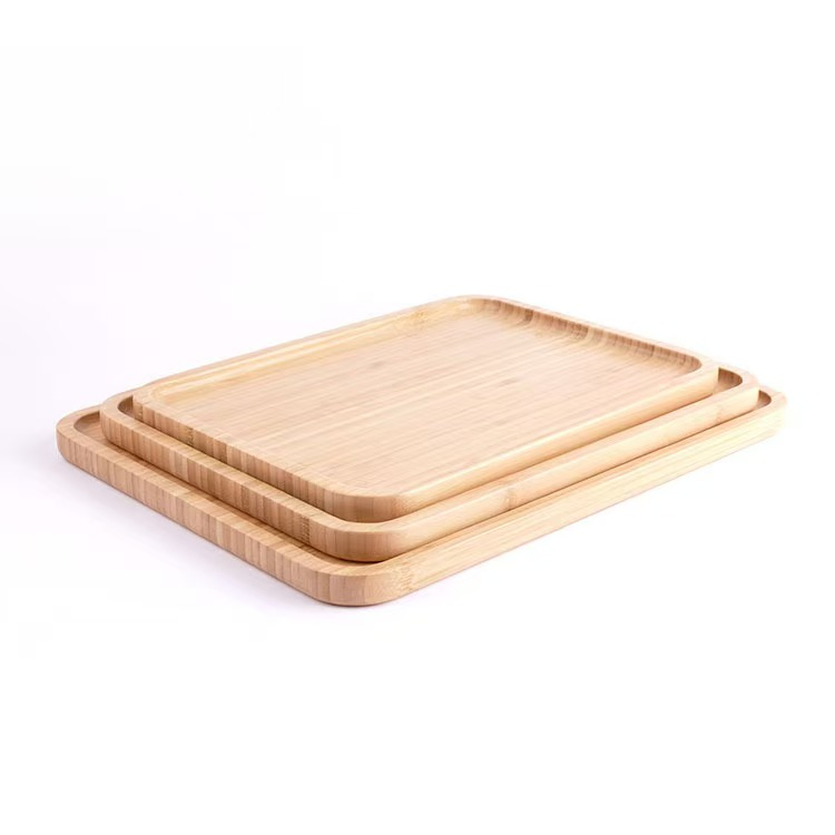Factory Banboo Direct Processing Customization Bamboo Cake Bamboo Tableware, Custom Tea Trays
