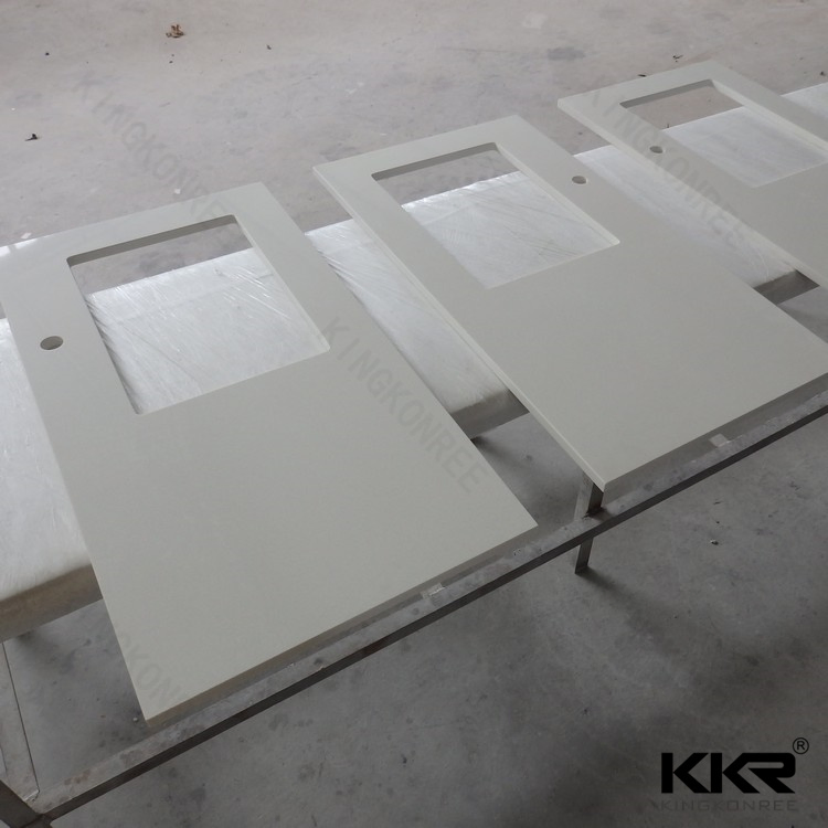 Customized Polystone One Piece Bathroom Vanity Sink and Countertop (KKR-200304-3)