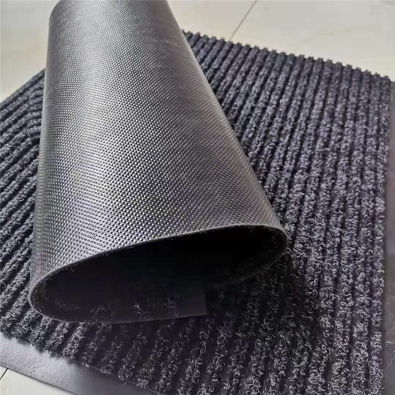 OEM Custom PVC Backing Anti-Slip Washable Kitchen Floor Mat/Anti Slip Toilet Nonwoven Double Rib PVC Entrance Door Mat Made in China Factory