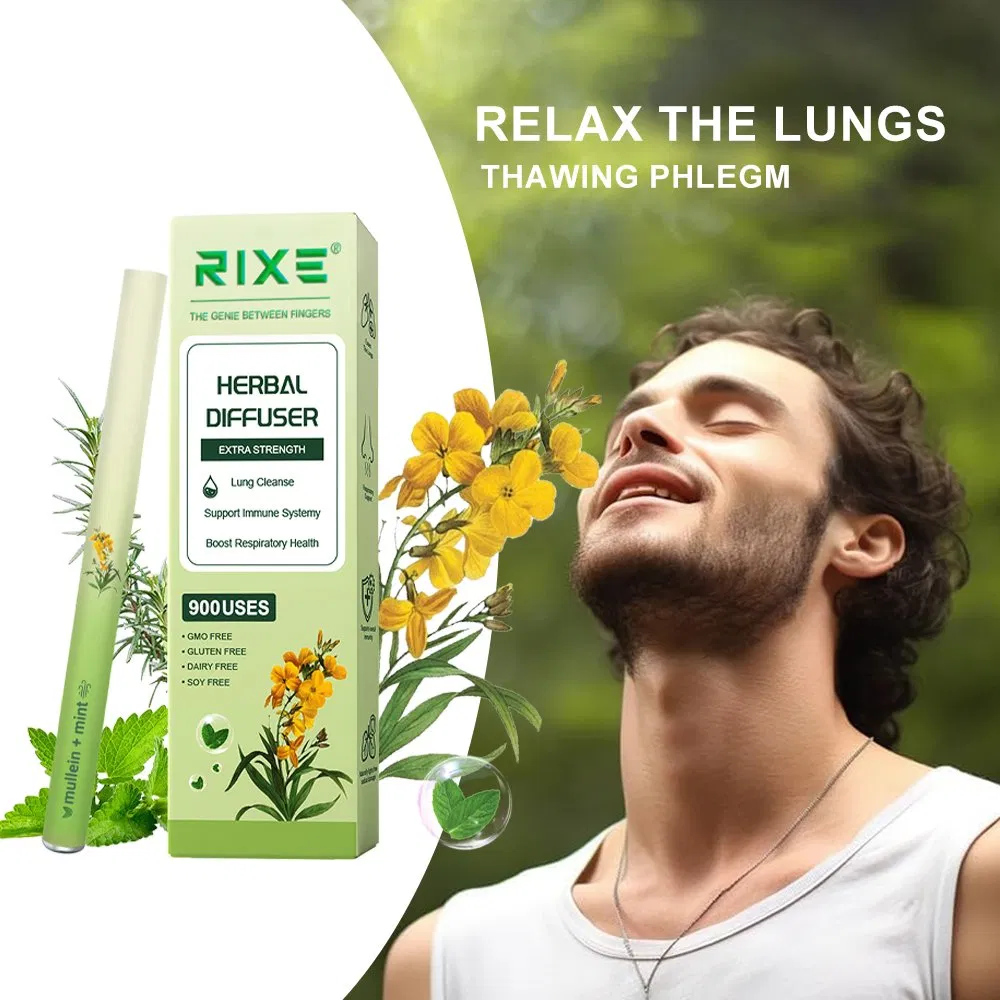 Puff Air Freshening Herbal Diffuser with Extracts of Mullein Thyme and Mint for Cleansing Lungs Detox Improving Breathing