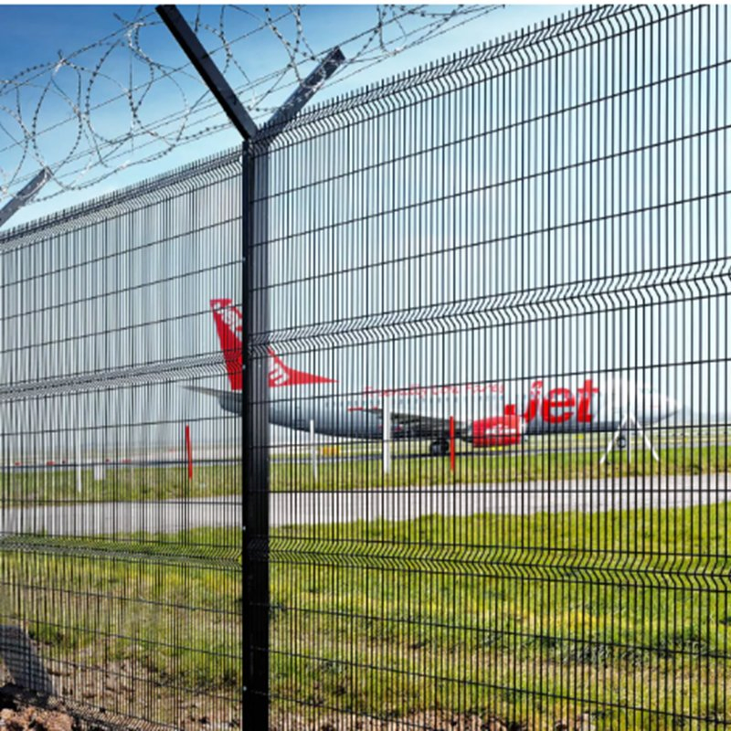 Factory Direct Y Post Airport Security Fencing with Barbed Wire