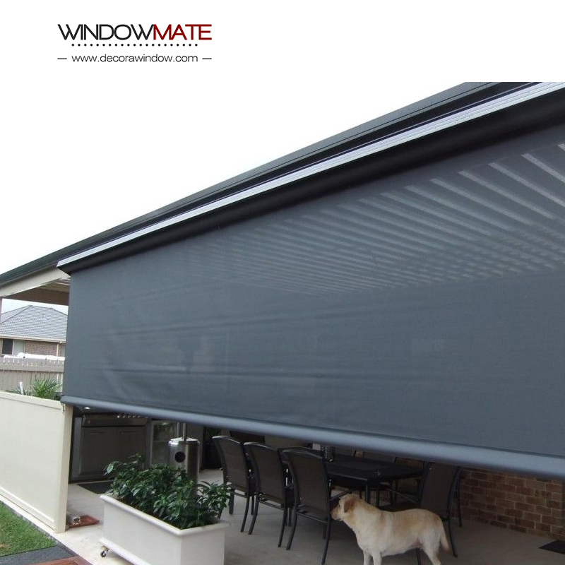 Motorized Zipscreen Roller Blind Factory Price Windproof for Patio Sun Shade