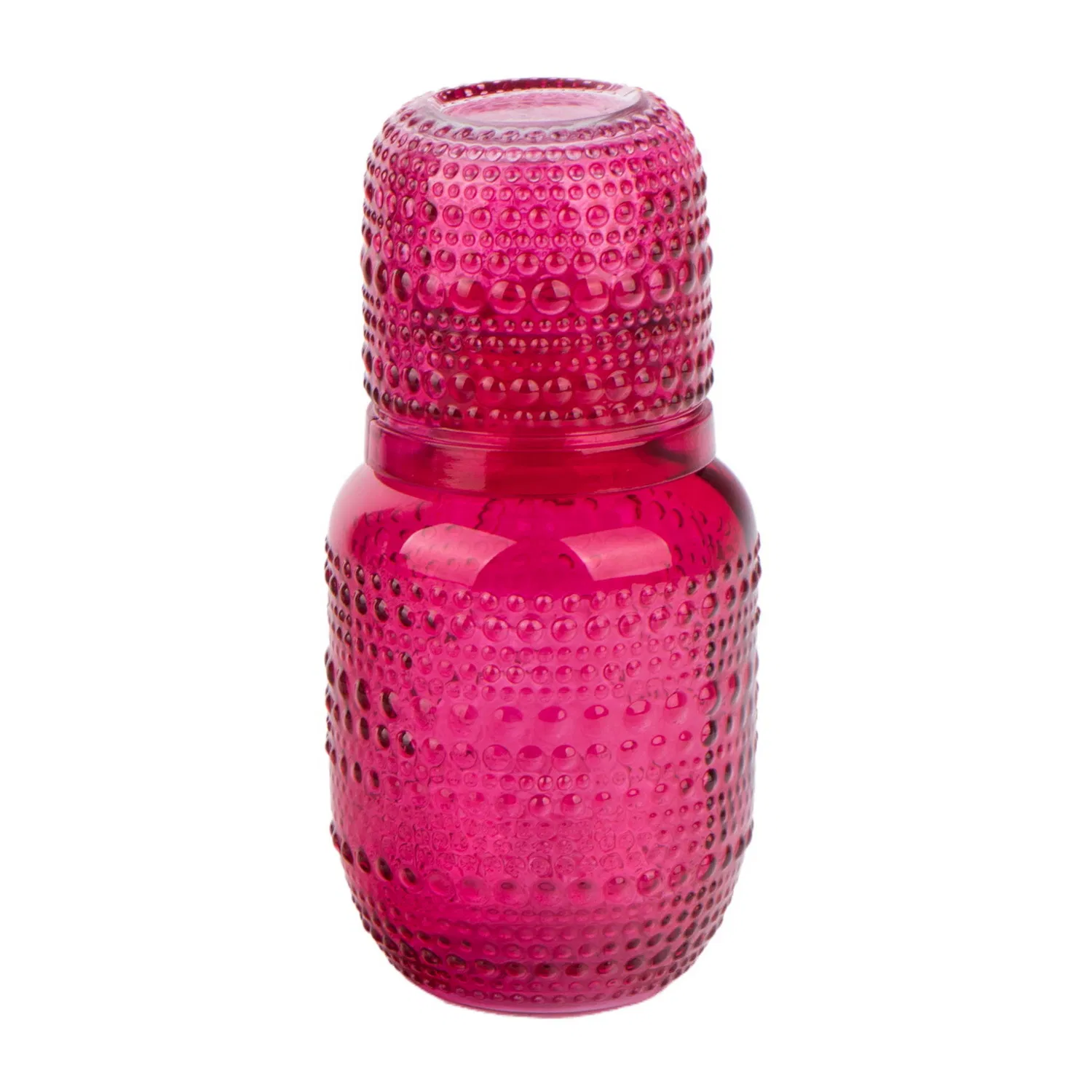 560ml Painted Color Glass Milk Bottle Water Bottle with Beautiful Embossed Design