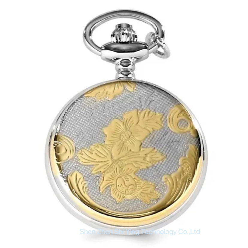 Custom Antique Vintage Quartz Pocket Watches for Men Ladies (IP Gold)