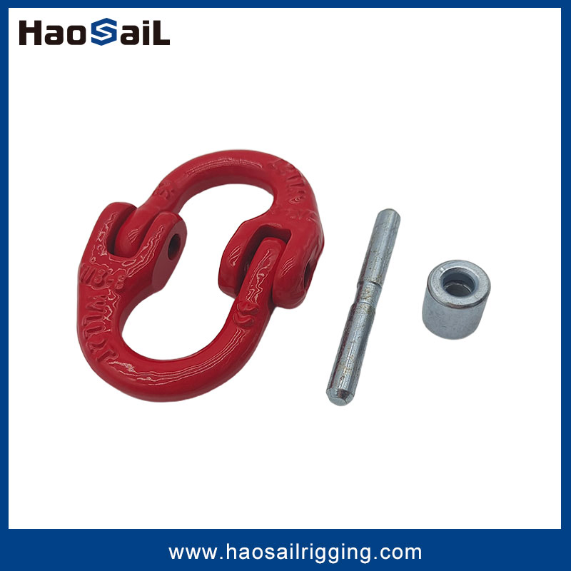 Us/European Type Lifting Components Rigging Hardware Fitting G80 Alloy Steel Forged Connecting Link for Chain/Wire Rope Sling Connection