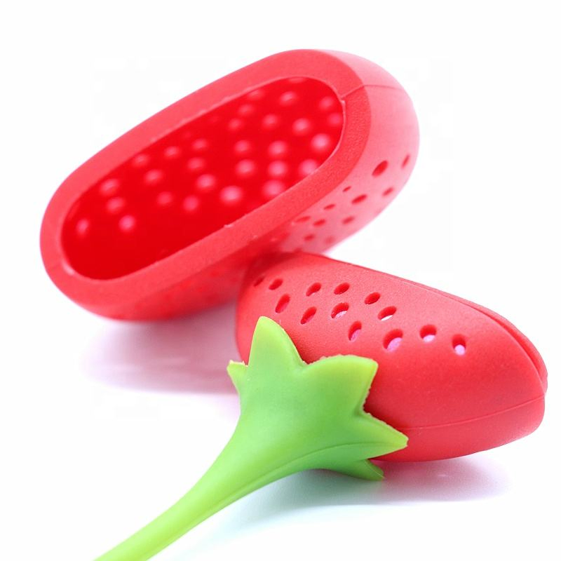 Силиконовый чайный инфузор-фильтр в форме клубники