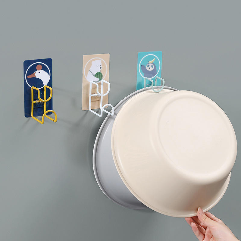 Cartoon Stainless Steel Washstand Punch-Free Washbasin Hanger
