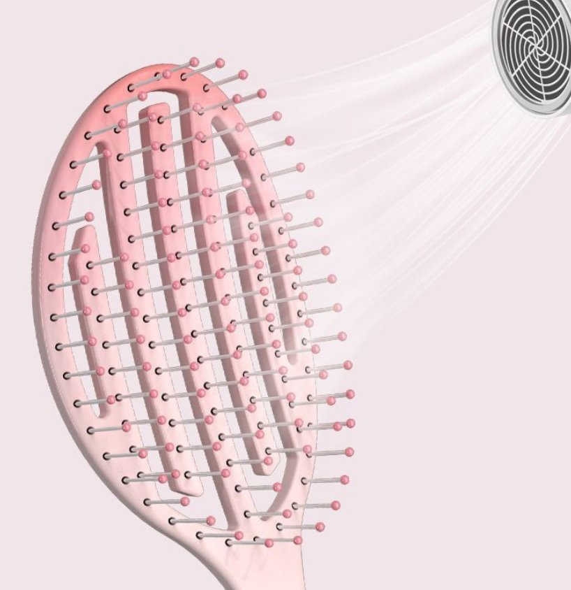 Custom Curve Scalp Massage Comb Creative Breathable Brush OEM Detangler Massage Hairbrush