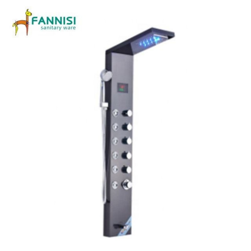 Factory Luxury Wall Mounted Thermostatic LED Rainfall Shower