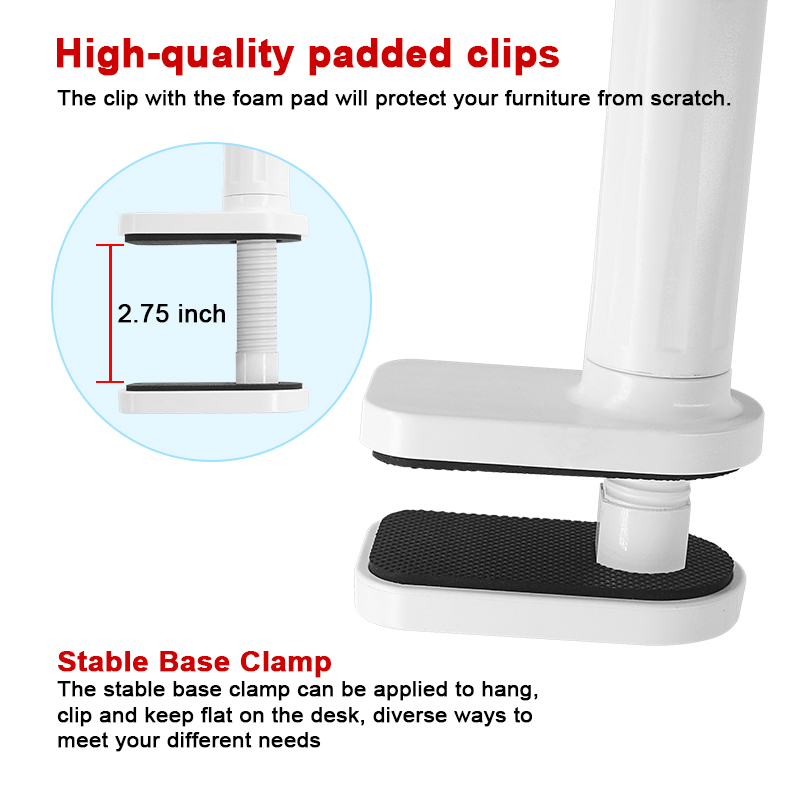 Flexible Gooseneck Nail Lamp for Manicure, USB UV LED Clamp Clip-on Nail Dryer Light, Acrylic Nails Gel Curing Lamp