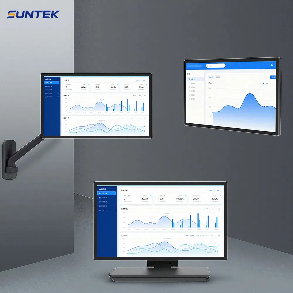 Suntek Industrial Control All-in-One Wall Advertising Machine 15.6/21.5 Inch Capacitive Touch Screen Display USB IR Android