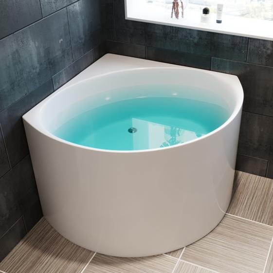 Угловая детская ванночка с краном для маленького санузла