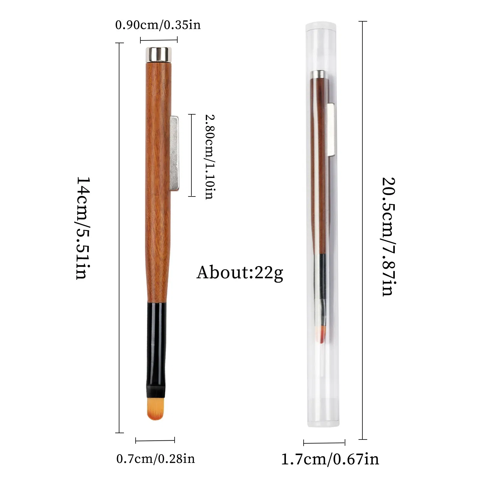 New 3 in 1 Strong Magnet Nail Brush Sandalwood Dual Head Ultra Thin Phototherapy Pen Multi-Function Cat Eye Magnet Nail Art Tools
