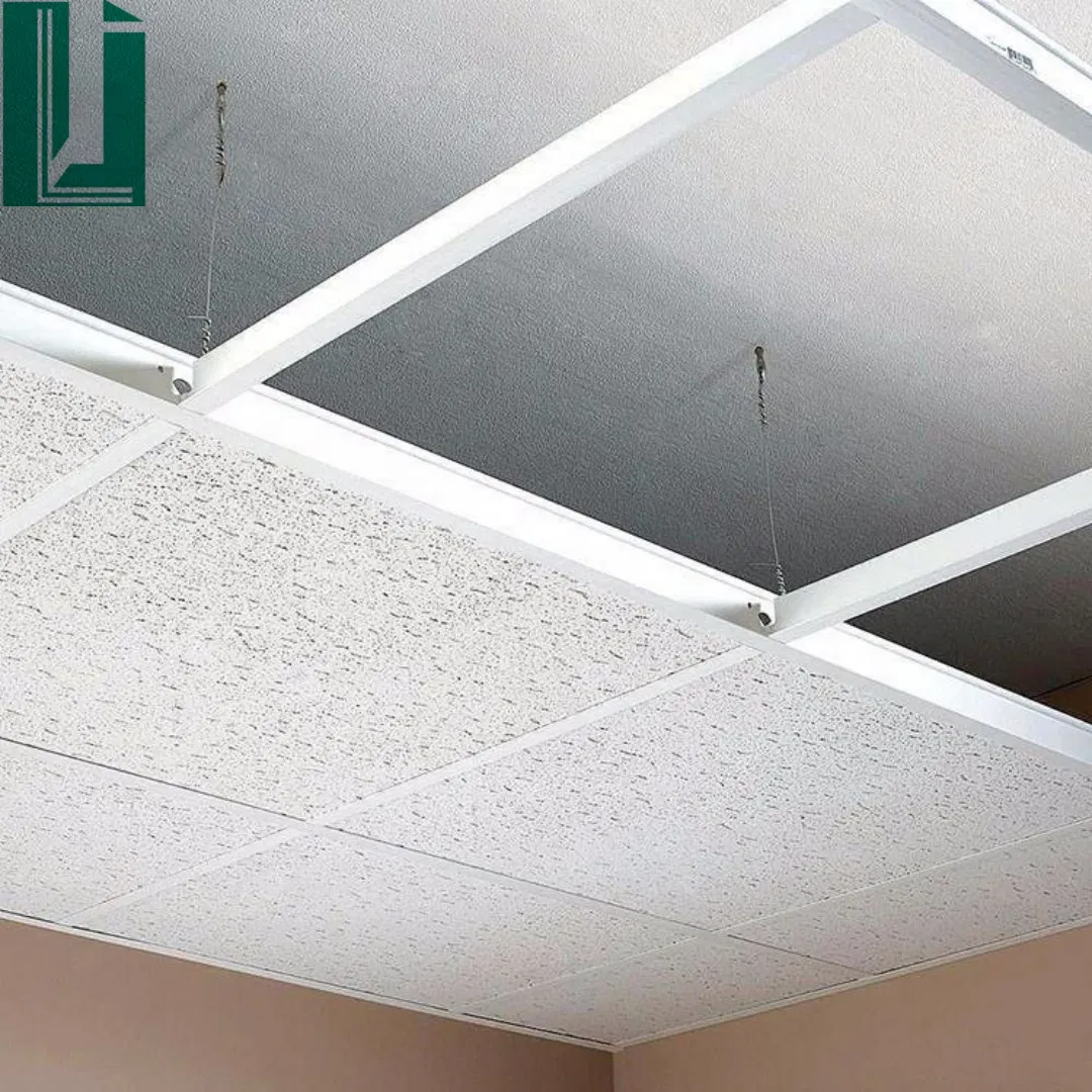 595*595 7 8 9mm Decorative Laminated PVC Gypsum Ceiling Tile