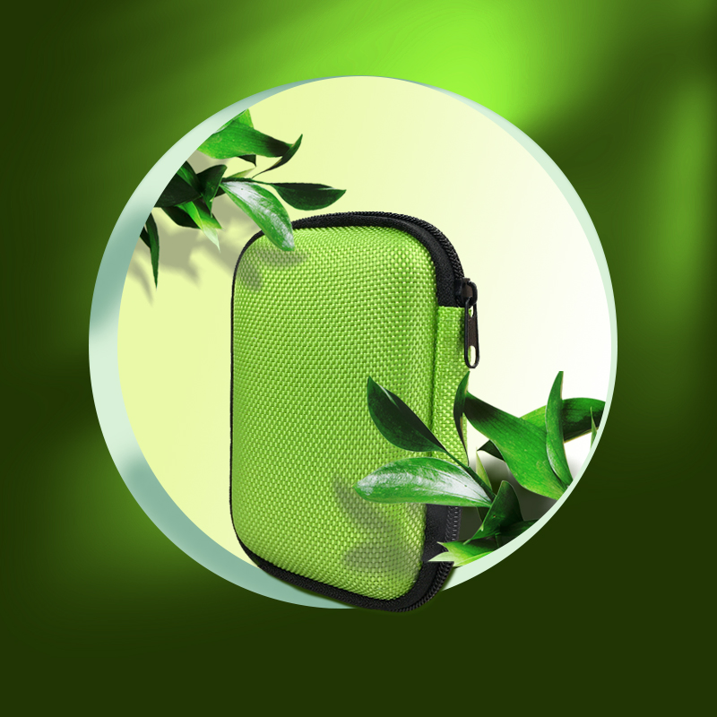 Durable Lightweight Protective EVA Travel Case for Earphones and Charging Cables