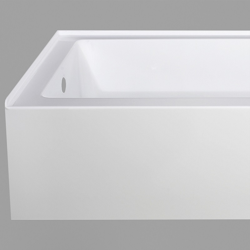 Stackable Three Side Skirt Adult Soaking Bathroom Acrylic Alcove Bathtub with Cupc Certification