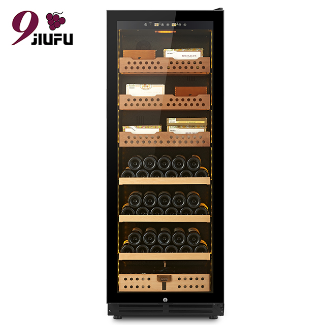 Refrigerated Humidity Refrigerator Controlled Display Humidor Quiet Operation Electric Cigar Wine Cabinet Fridge