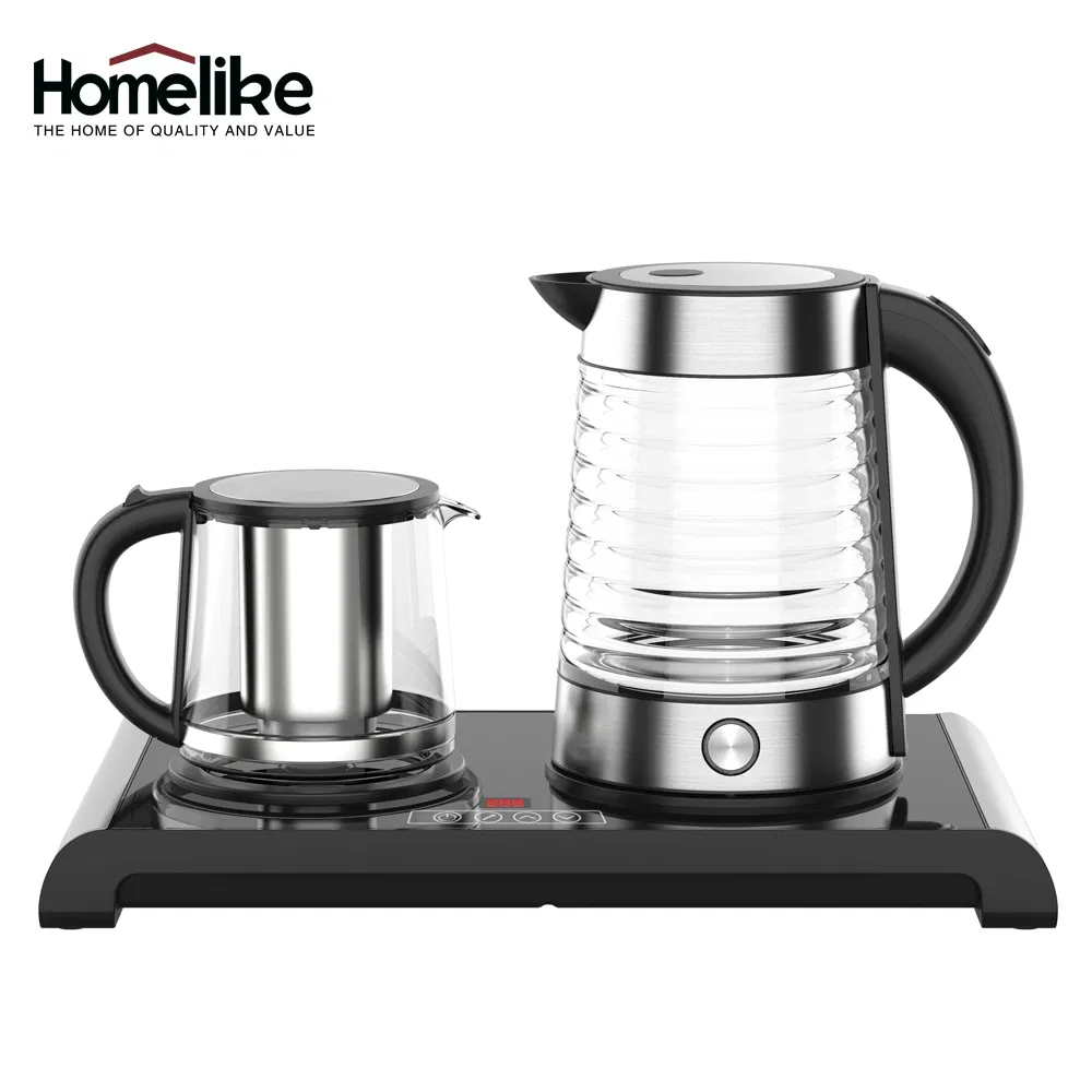 Turkish Tea Kettle Electric Glass Tea Pot with Infuser Luxury Tea Maker with Heater Modern Samovar