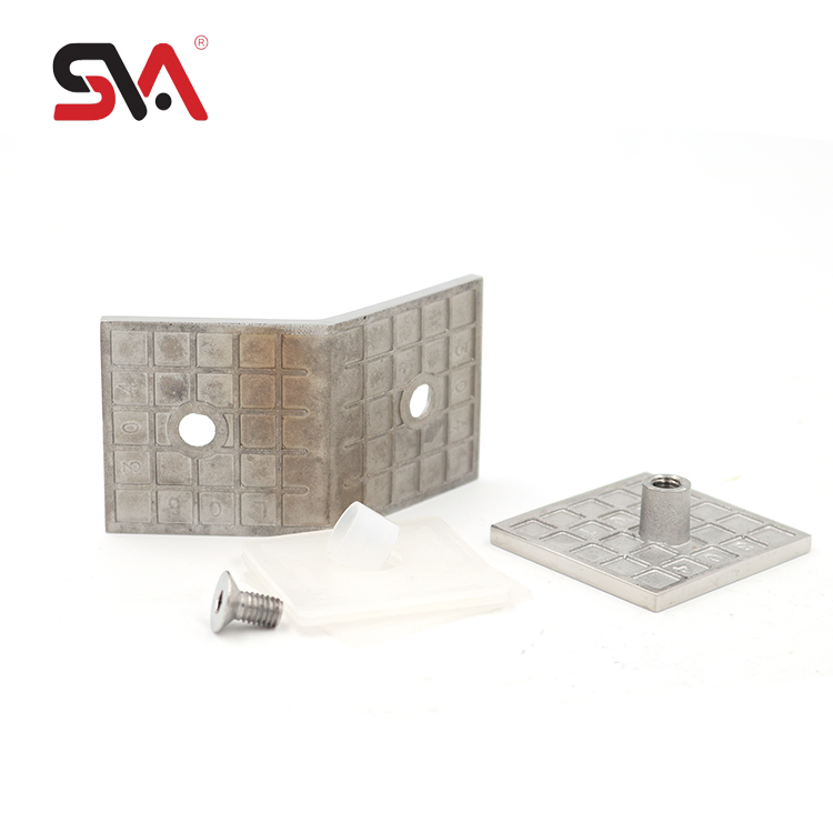 Heavy Duty Soft Closing 135 Degree Stainless Steel SS304 Wall Mount Glass Clamp