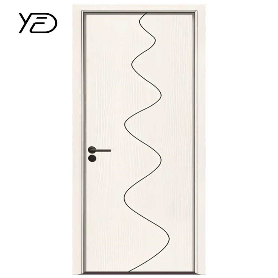 Modern Custom Factory Direct Windproof Fire-Resistant Wood Grain Door After-Sales Protection Interior Push-Pull Swing Door