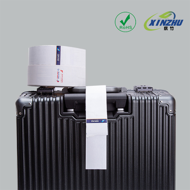 Airport Check-in Luggage Jumbo Roll Top Direct Thermal Label Material Baggage Tag