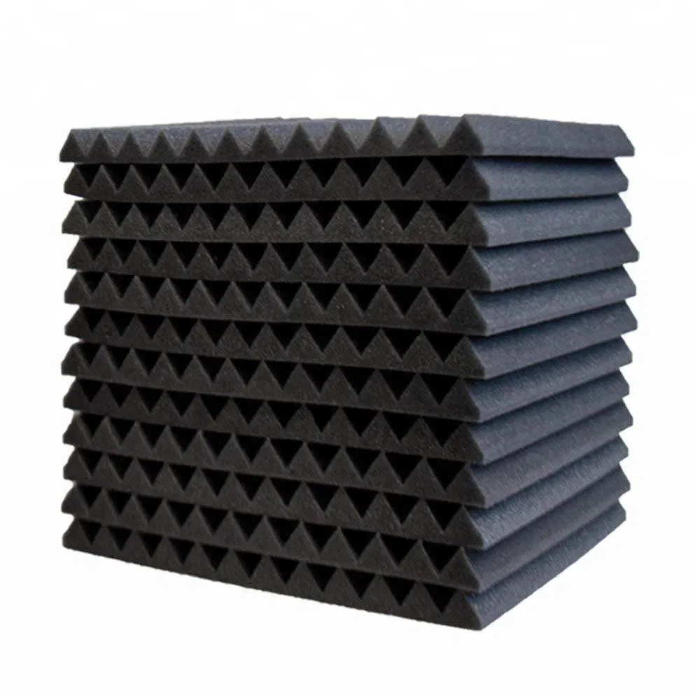 New Arrivals High Quality Square Acoustic Foam Panels Sound Insulation Panel Acoustic Panels Black Gray Customize