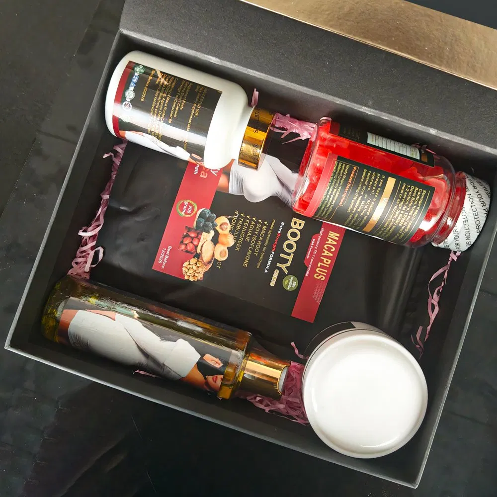 High Quality Maca Extract HIPS Butt Enlargement Set with Exquisite Gift Box Creates Sexy Big Butt Curvy Set
