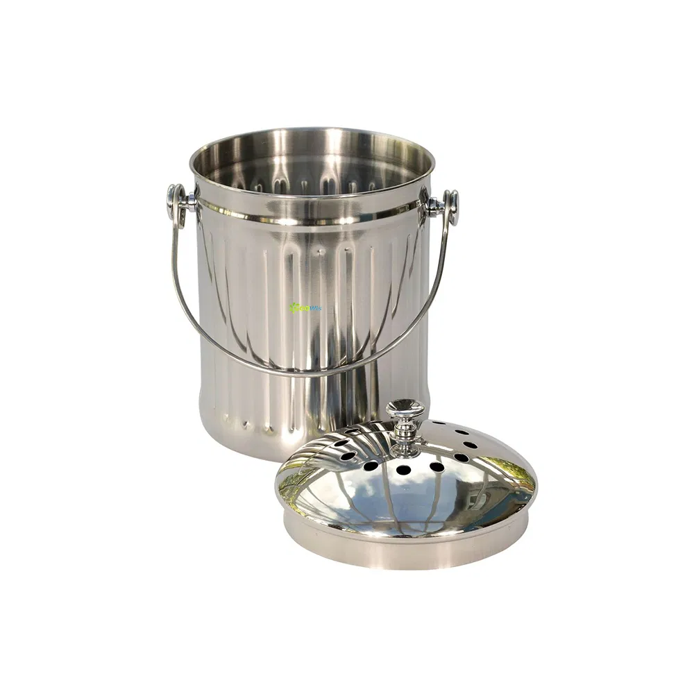 Кухонный компостер для пищевых отходов 7 л, нержавеющая сталь