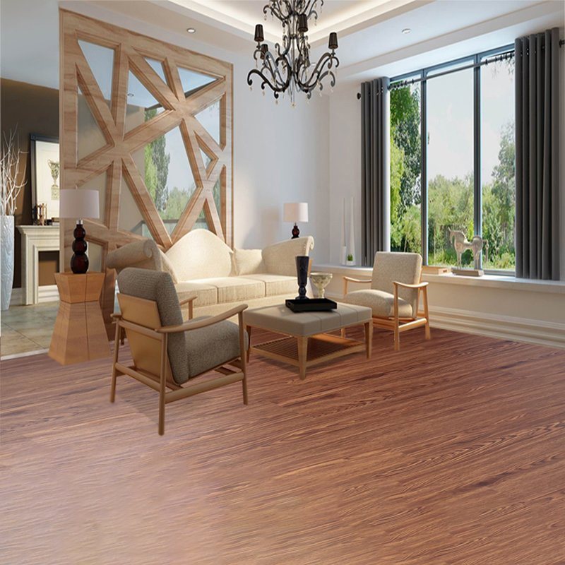 Waterproof Yellow Parquet Acacia Flooring Teak Vinyl Tile WPC Wood Floor Manufacture