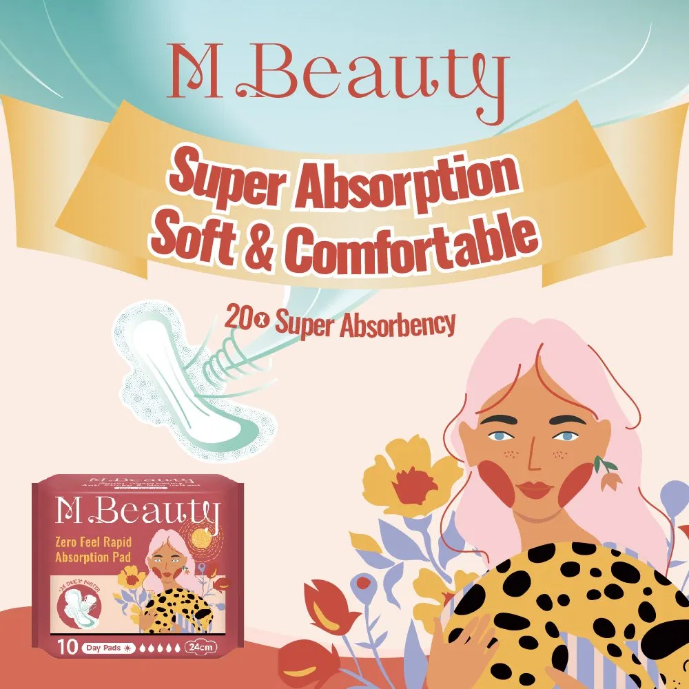 M Beauty Factory Wholesale Sale Disposable Day Use Ultra Thin Soft and Comfortable Perforated Lady Sanitary Napkins/Pads