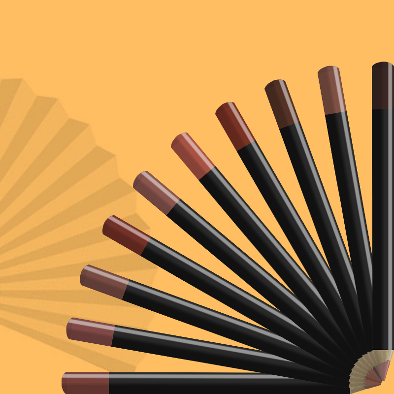Wholesale Black Packaging Lip Liner Pencil Private Label Waterproof Vegan Custom Lip Pencil